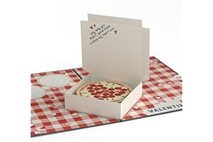 Lovepop Valentines Day Card for Her, Him - 3D Romantic Greeting Pop-Up Cards - You've Stolen a Pizza my Heart - 5" x 7" - Blank Notecard & Envelope Included