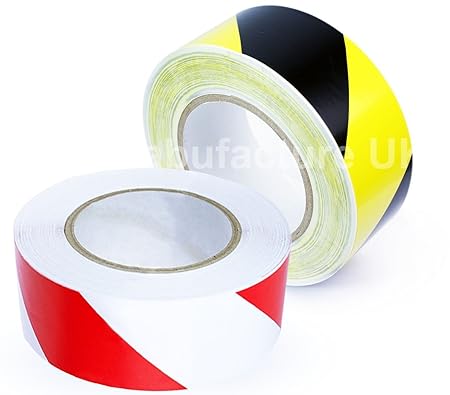 Pvc Warehouse Hazard Warning Floor Marking Tape Roll 50mm X 33m