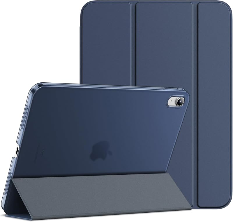 JETech Case for iPad 11th/10th Gen A16 Slim Smart Cover Translucent Back Deep