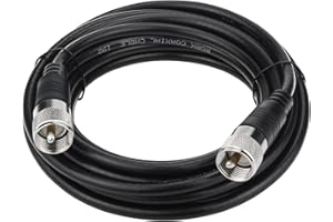 Ullnosoo RG8x Coaxial Cable 18ft, CB Coax Cable, UHF PL259 Male to Male Low Loss CB Antenna Cable, 50 Ohm for HAM Radio, Ante