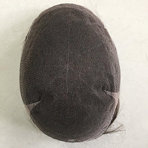 All French Lace 100% Remy Human Hair Men's Toupee Hair Repalcement Systems For Men 8x10#3