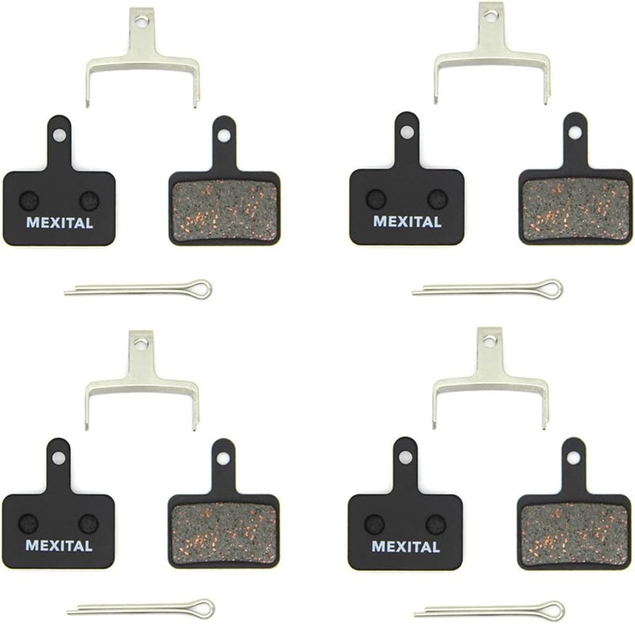 MEXITAL 4 pairs Disc Brake Pads fit for Shimano M315 M355 M365 M375 M395 M396 M415 M416 M445 M446 M447 M465 M475 M485 M486 M495 M505 M510 M515 M525 M535 M575 Tektro Orion Auriga Pro Comp