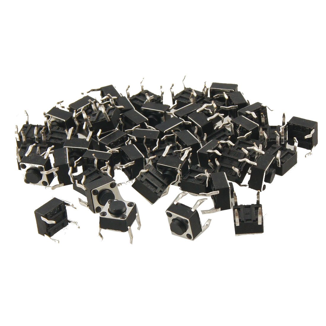 Sourcingmap Panel PCB Momentary Tactile Tact Push Button Switch Dip, 6 mm x 4 mm
