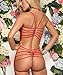 Sexy Lingerie,Cherry Red Women Lingerie Sexy Underwear Teddy Deep V Halter Lace Bodysuit Ceinture Transparent Fun Pajamas (Star Model-free size, Red agate)