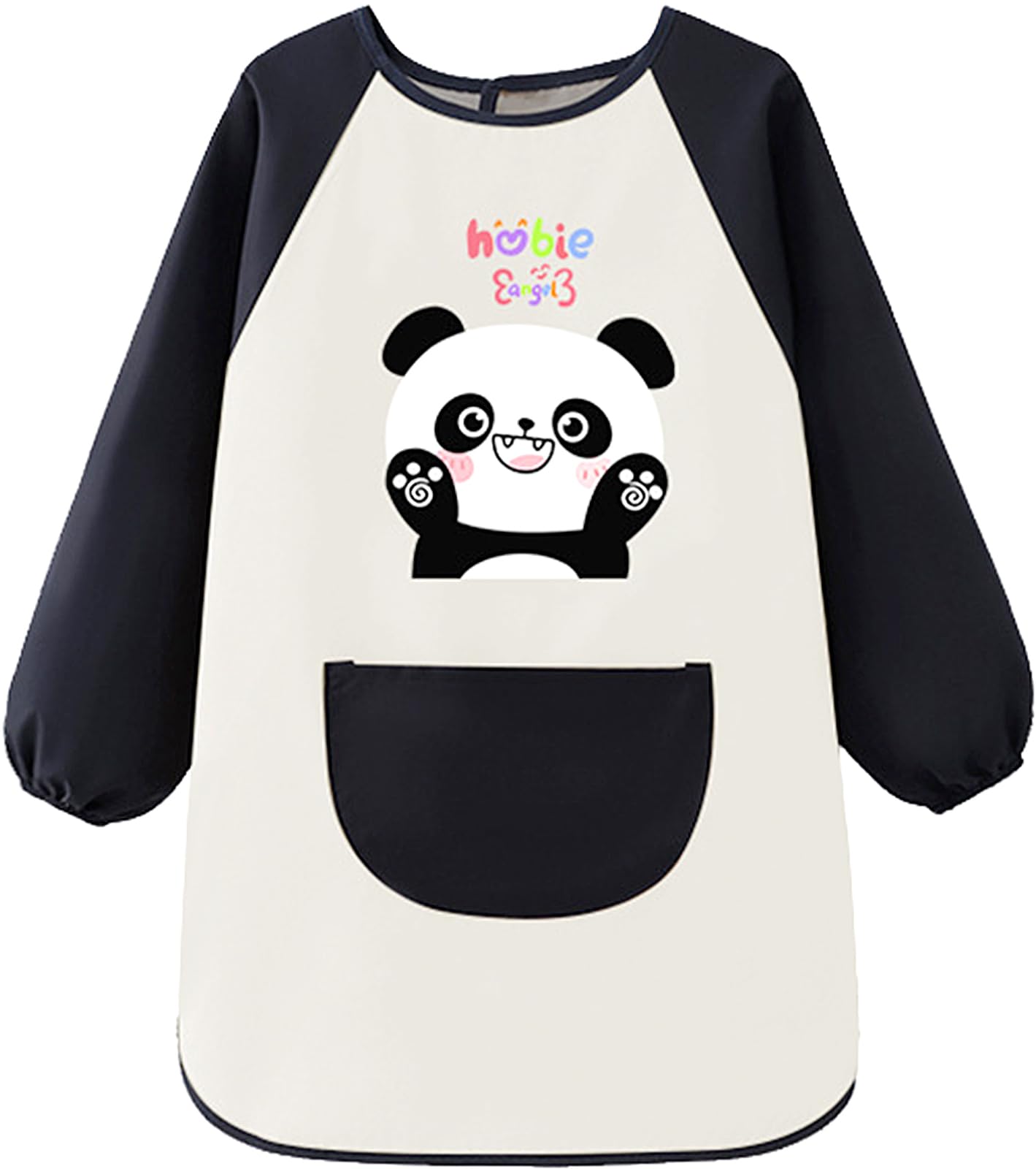MESU Kids Art Smocks Long Sleeve Apron Waterproof Artist Painting Children Apron Panda XL