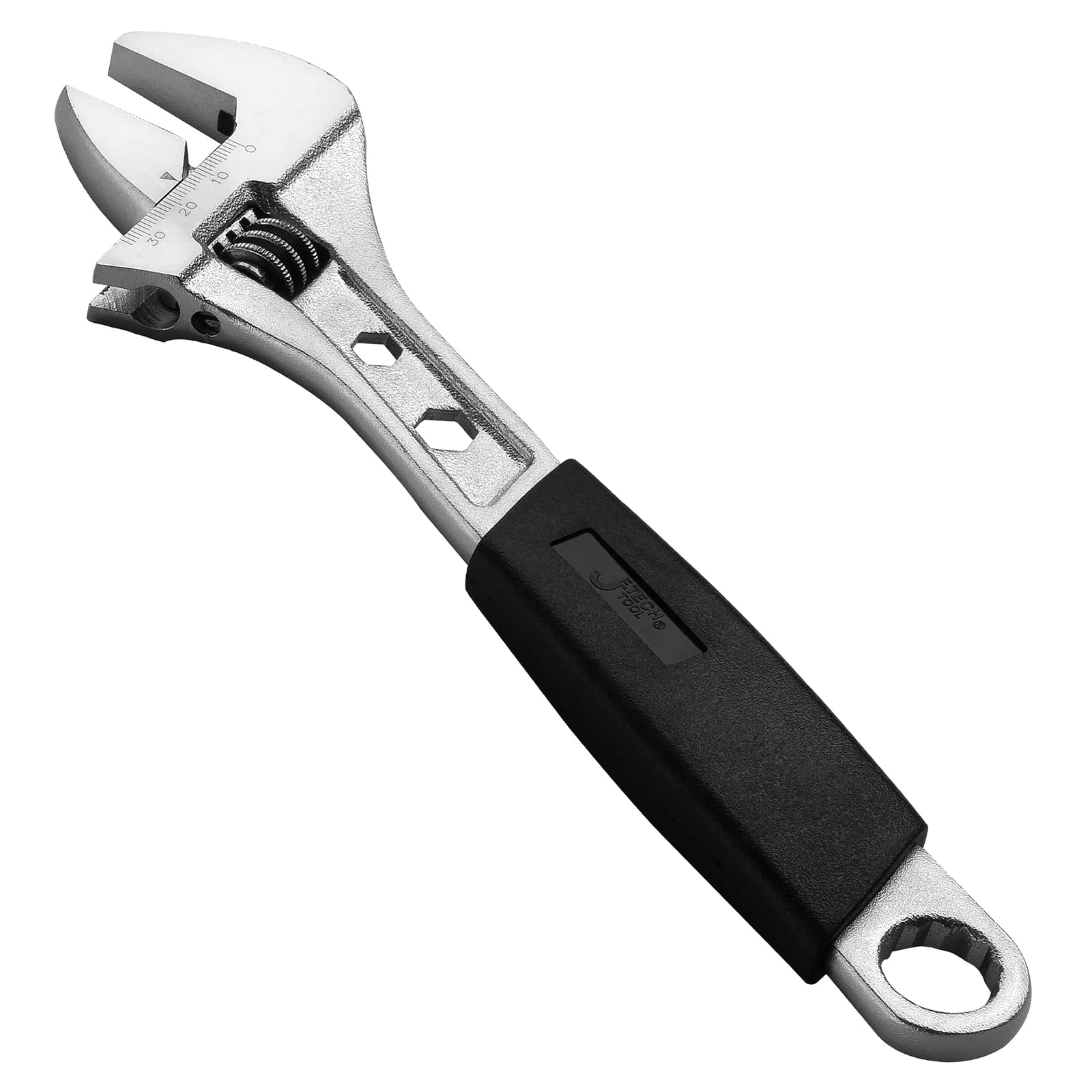 Jetech Adjustable Spanner - Professional Adjustable Wrench Shifting Spanner with Large Opening (Black, 250mm)