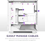 NZXT H5 Flow ATX Mid Tower Case Front USB Type-C White view 7