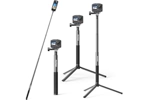 AKASO 1.2M Extendable Selfie Stick and a Tripod Stand Action Camera Accessories Compatible with AKASO EK7000/Brave 4/Brave 7 