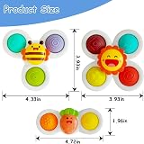 Yumuwind Suction Cup Spinner Toy for Baby Bath Window 6 Pieces 1+ Years view 5