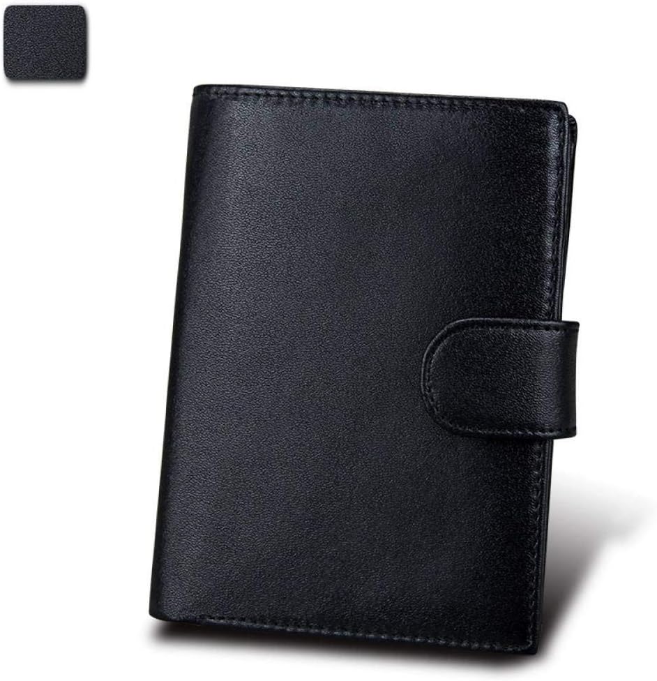 PocII First Layer Cowhide Men's Wallet Retro Men's Wallet RFID Europe and America Fashion Wallet Leather Card Bag Flip Pocket Wallet