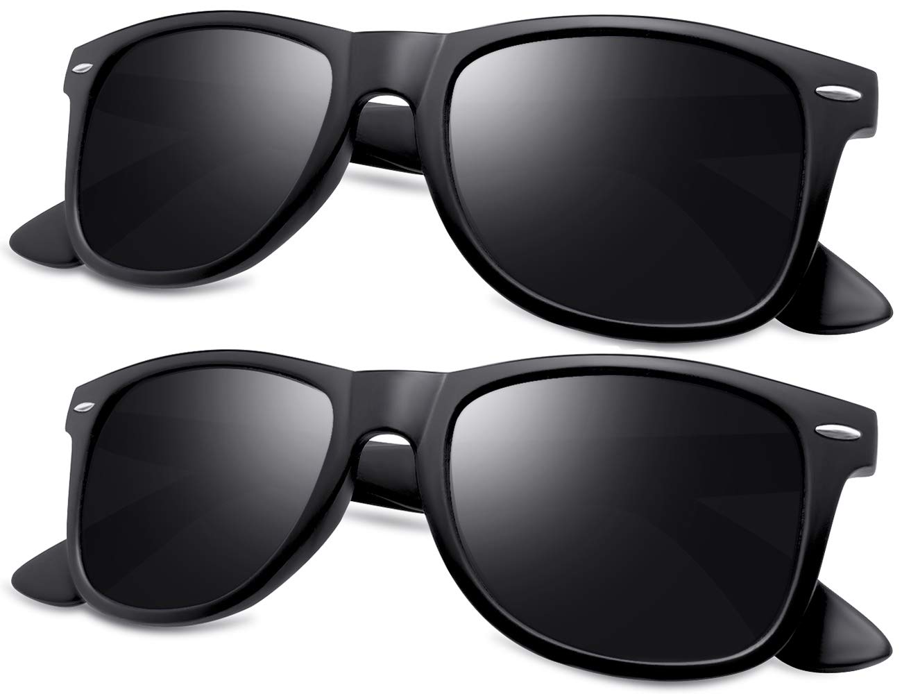 Sponsored Ad - Polarized Sunglasses for Men Women with UV400 Protection Classic Square Sun Glasses Fashion Trendy Shades 2 Pack