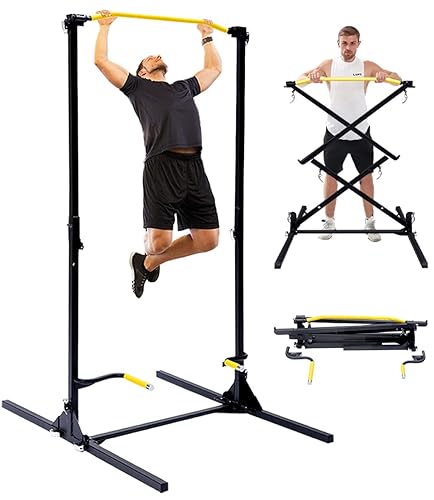 Collapsible Pull Up and Dip Bar for Woman and Man, Foldable Power - Main Image