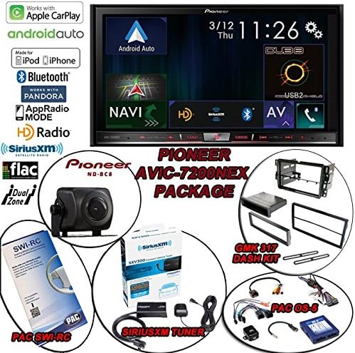 Pioneer AVIC-7200NEX Navigation, Pioneer ND-BC8, SiriusXM Tuner, PAC SWI-RC, PAC OS-5, GMK317 for 2003-17 GM/Chevy Trucks