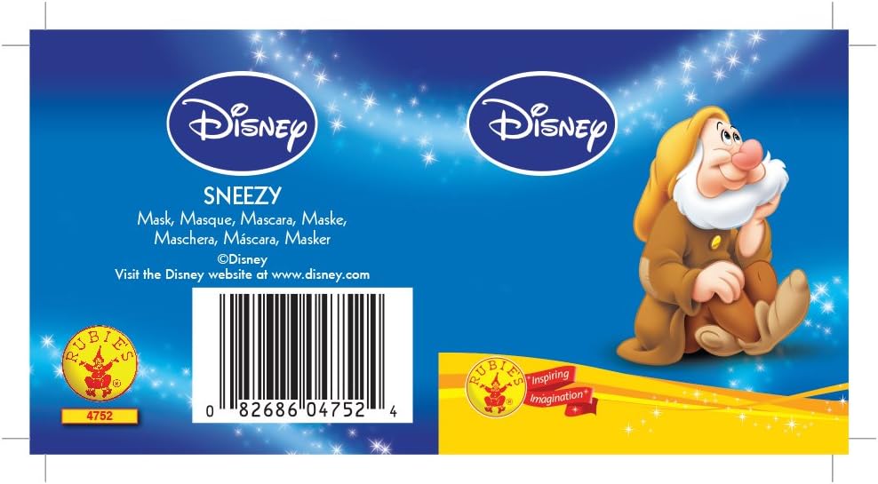 Rubie's Official Adult's Sneezy Mask Snow - White, One Size, Multicolored - Image 3