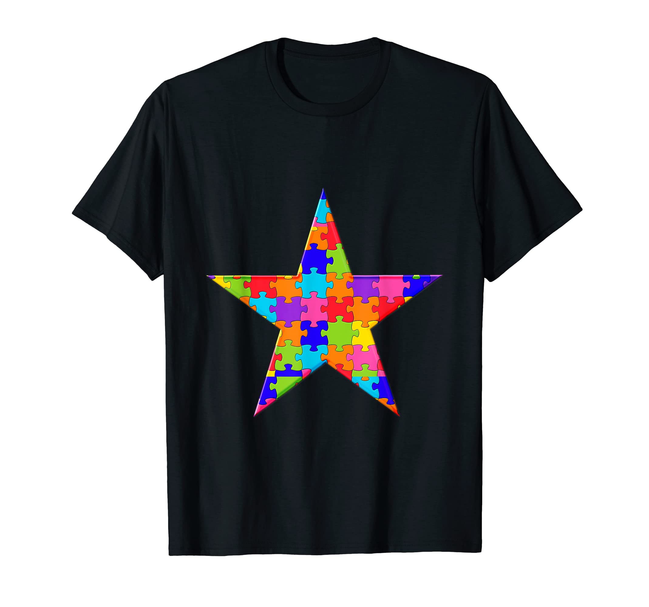 Star Space Galaxy Puzzle Autism Puzzle T-Shirt