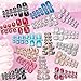 180 pcs Colorful Mixed TOE False Nails w/ 3g Acrylic Nail Glue for 3D Nail Art