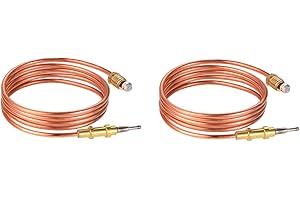 TEENGSE 39.5" Gas Thermocouple Replacement, Gas Fireplace Universal Thermocouple Kit for BBQ Grill Fire Pit Heater Desa Vent Wall Heater 098514-02