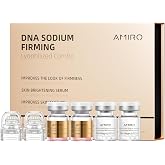 AMIRO Micro Infusion System for Face,0.25mm Stamp with 24K Gold-Plated Tips | 27% Salmon DNA PDRN &amp; Silk Fibroin for Firmer Smoother Skin, 5-minute At-Home Skin Care Application, 1 Month Supply