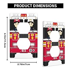 Pznen Fire Truck Outlet Covers Cute Cartoon