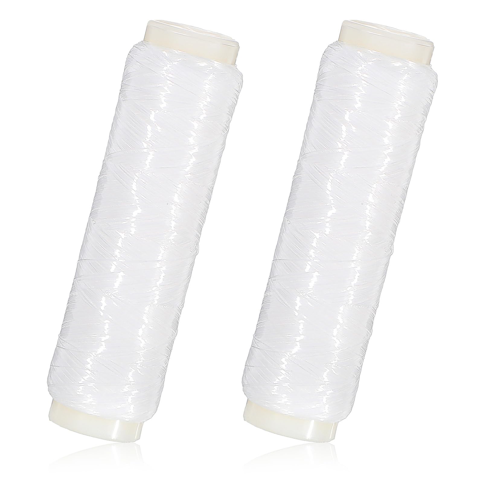 Molain Fishing Thread, Nylon Elastic Invisible Magic Fishing Line Fishing Bait Thread 0.2 mm Length 656 Feet Per Spool Stretchy Fishing Line for Salmon Sturgeon Bass(2 Pcs)