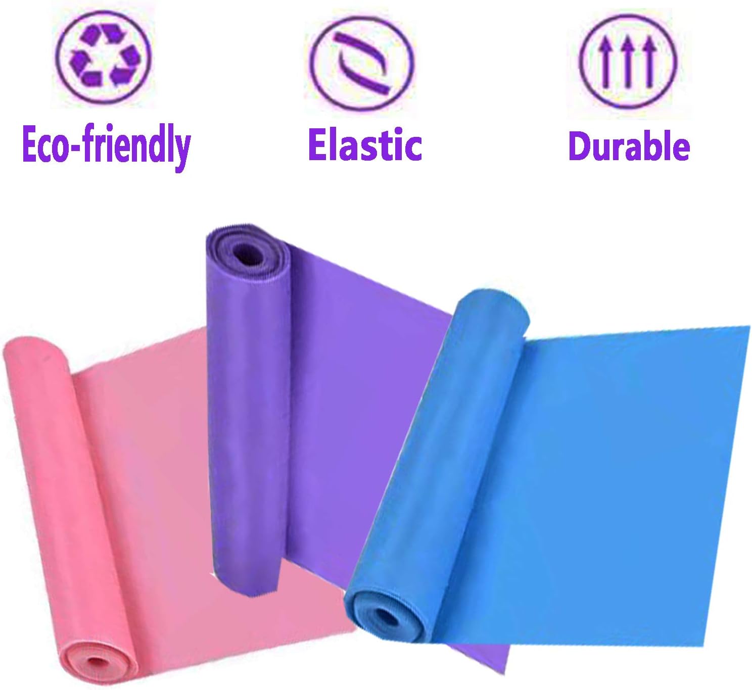 AILIFE Resistance Bands Set Women Men, Set of 3 Skin-Friendly Exercise Bands with 3 Resistance Levels - Image 3