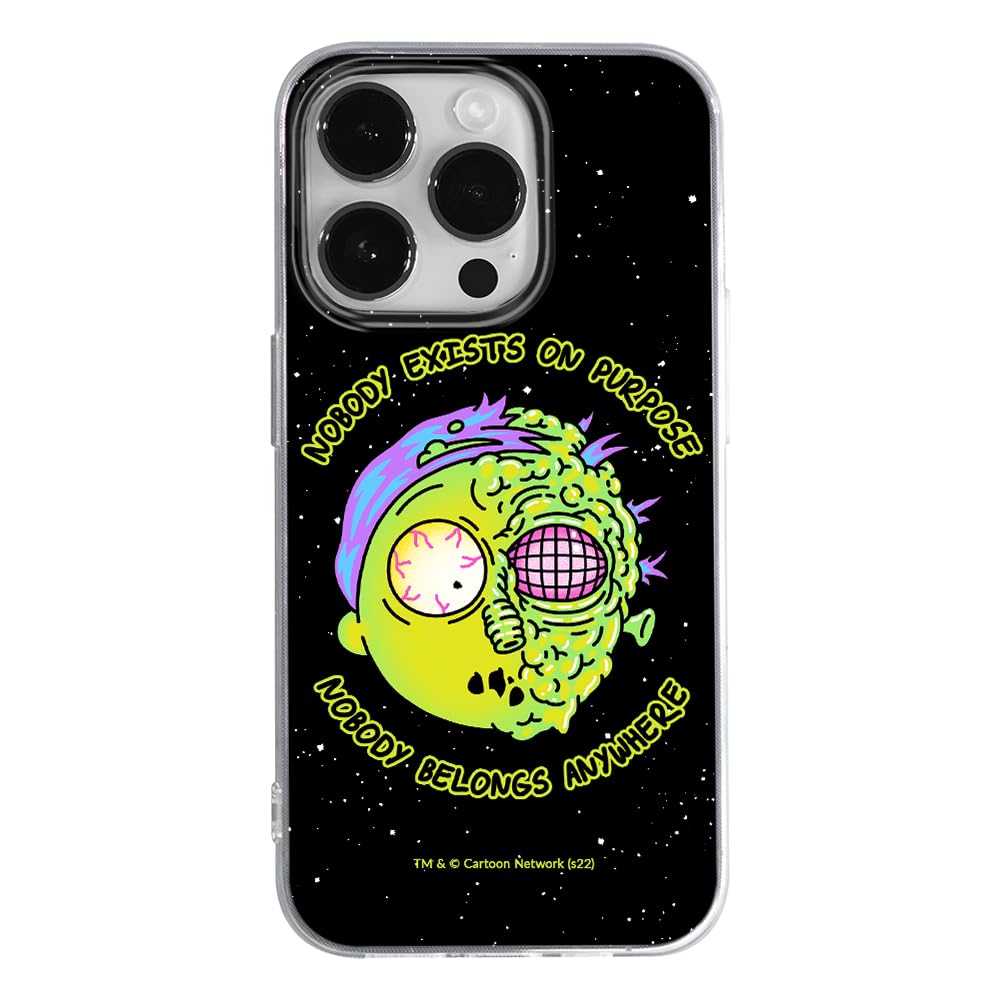 ERT GROUP mobile phone case for Iphone 14 PRO original and officially Licensed Rick and Morty pattern Rick & Morty 010 optimally adapted to the shape of the mobile phone, case made of TPU