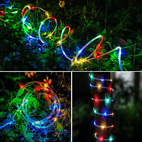 Aityvert LED Rope Lights Outdoor 39FT 120 LED String Lights 8 Modes Battery Operated Fairy Lights with Remote Timer, Decoration Lighting for Garden Patio Party Weddings Christmas DÃ©cor (2 Pack)