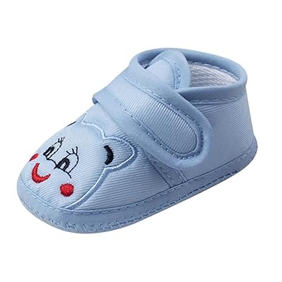 Neugeborene Schuhe, FNKDOR Baby Mädchen Jungen Klettverschluss Weiche Rutschfest Lauflernschuh