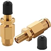 Cheemuii 1/4" Inflation Schrader Valve with Push to Connect for 1/4" OD Air Line Tubing and Air Spring Suspension for Semi Tr