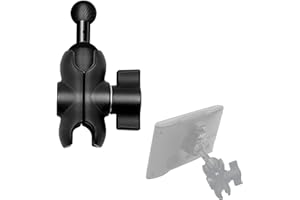 SRUIM 25mm / 1 inch to 17mm Ball Adapter for RAM Mounts B Size Double Socket Arm, Garmin 17mm Swivel Ball Mounting Pattern GPS Mount (Double Socket Arm: Long 2.4")