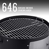 SUNLIFER 3-in-1 Charcoal Smoker Grill 646 sq in 105x63x52.5 cm view 4