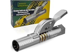 AORRZER Air Chuck, Strong Lock on Tire Air Chucks, Rated to 150 PSI Quick Release Inflatable Locking Air Chucks, for Tire Inflator 1/4" NPT, Won't Leak or pop Off, Long-lasting Inflate - Open Flow