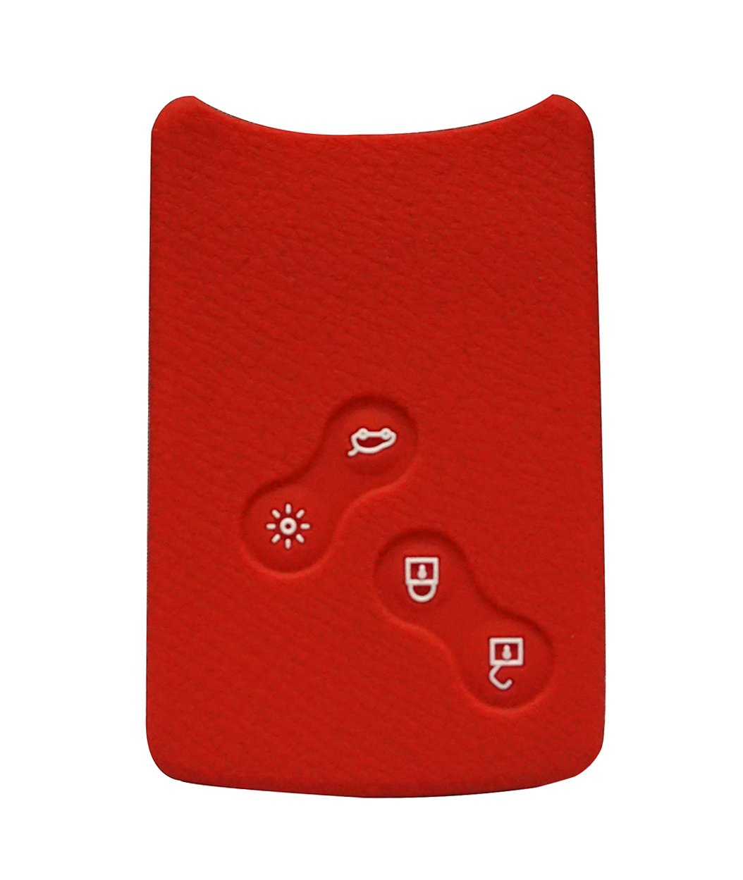 Happyit Silicone Car Key Cover Case for Renault Clio Scenic Megane Duster Sandero Captur Twingo koleos 4 Buttons Remote Control (Red)