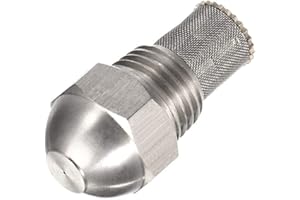 uxcell Mist Nozzle - 1/4BSPT 0.4mm Orifice Dia 304 Stainless Steel Fine Atomizing Spray Tip
