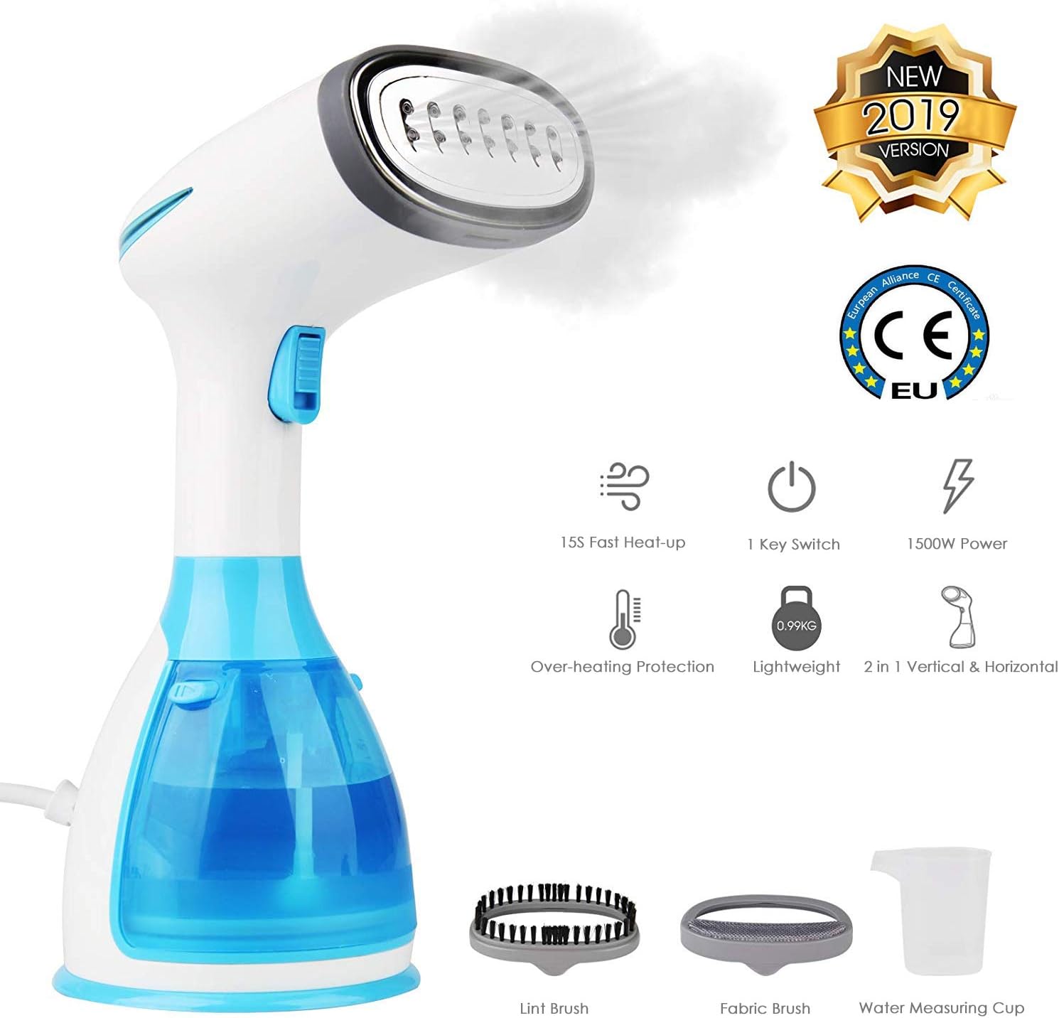 Hamnytech Clothes Steamer Garment Steamer 2 in 1 Steamer for Clothes