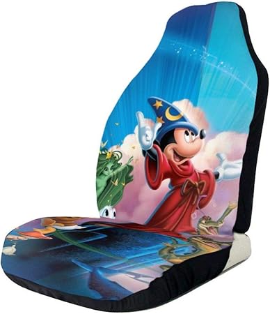 Amazon ファンタジアミッキーマウス カーシートカバーアクセサリーセットスーパーソフト車両シートデコレーションプロテクターカバーバッグ2個セット 車 バイク 車 バイク