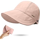 huablo]UPF 50+Womens Sun Hat UV Protection Hiking Fishing Hats Wide Brim Hat Adjustable Ponytail Packable Sun Cap
