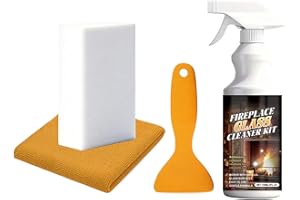 Glass Stove Cleaner,with Sponge Cleaning Soot Remover | 150ml Fireplace Glass Hearth Cleaner - for Creosote Soot Grates Steel
