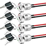 Gebildet 12mm On/Off Metal Key Lock Switch Prewired