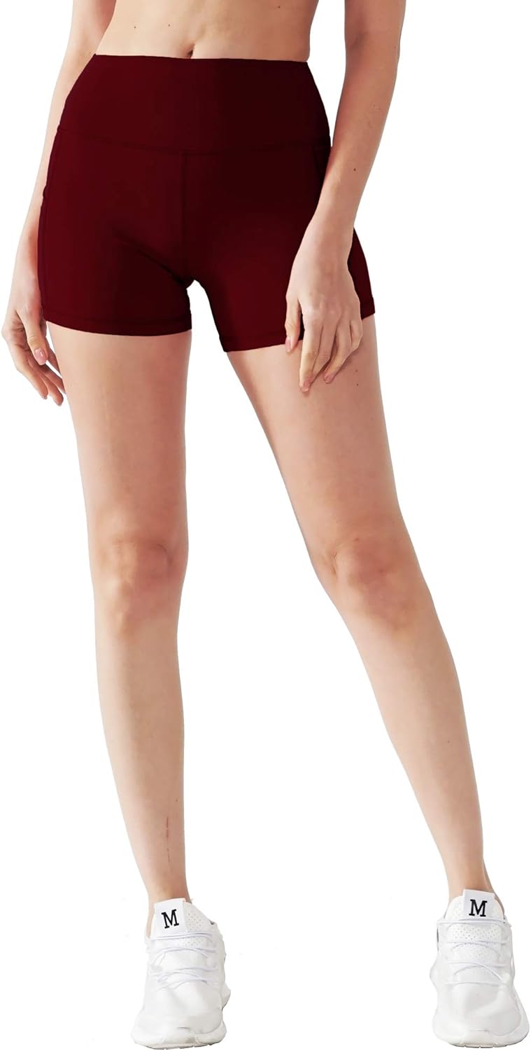 Cadmus Women's 3"/4" High Waist Spandex Running Shorts for Yoga: Clothing