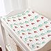 Carousel Designs Coral and Teal Arrows Changing Pad Cover - Organic 100% Cotton Change Pad Cover - Made in The USA