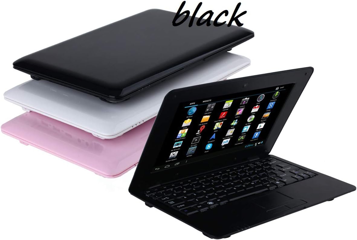 Goldengulf 2020 Latest 10 Inch Computer Laptop PC Android 6.0 Quad Core Mini Notebook Netbook 8GB WiFi Webcam USB Netflix YouTube Google Player Flash (Black)
