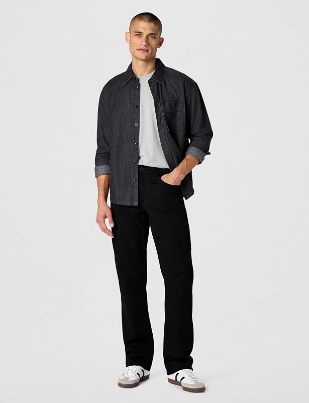 Ricky - Jeans da Uomo a Gamba Dritta, 2sb Body Rinse Black