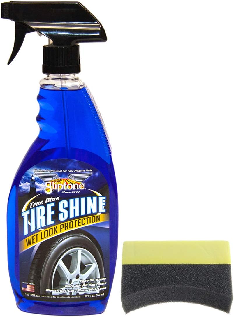 Gliptone True Blue Professional Tire Shine (22 oz) Bundled with an Applicator Pad (2 Items)