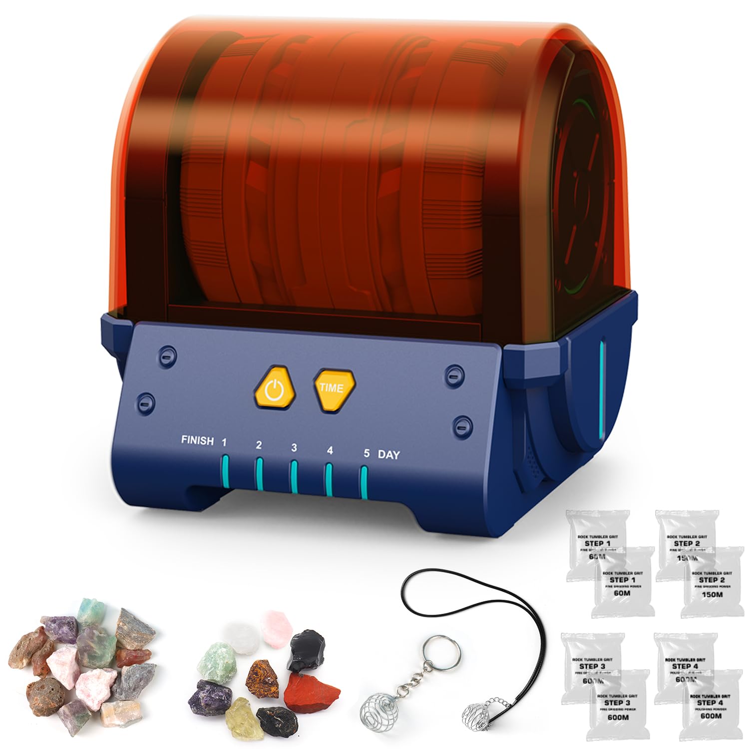 Photo 1 of Fistone Rock Tumbler Kit - Noise-Reducing Rock Polisher for Kids & Adults | 5-Day Timer | Great STEM Gift for Young Rock Collectors & Geology Enthusiasts