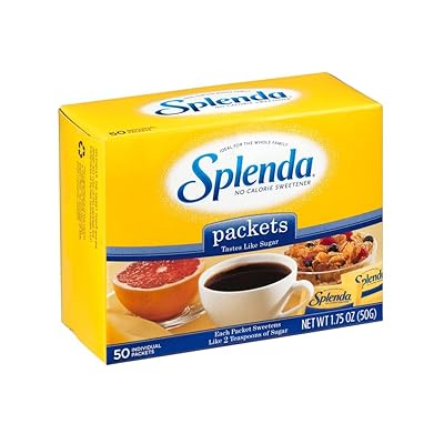 Splenda No Calorie Sweetener Granular, Individual Packets, 50-count Packages (Pack of 12)