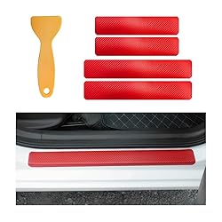 Yourkar 4 PCS Car Door Sill Protector, 4D Carbon
