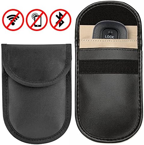 Car Key signal blocker case, Anti-tracking Anti-spying GPS Rfid Signal Blocker Faraday Pouch Bag Bank Credit Card Protector |Car Theft Prevention| Privacy Protection for Mobile Phone Security WIFI/GSM/LTE/NFC/RFID, Antitheft Lock Devices