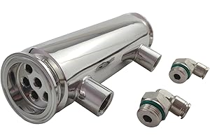 HEZONGSION 2 Inch Tri Clamp Condenser Shotgun Dephlegmator for Reflux Still,SS304 Stainless Steel,8 inch Length OAL