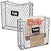 Gray Metal Wall-Mounted Magazine & File Holder Baskets with Chalkboard Label, Set of 2